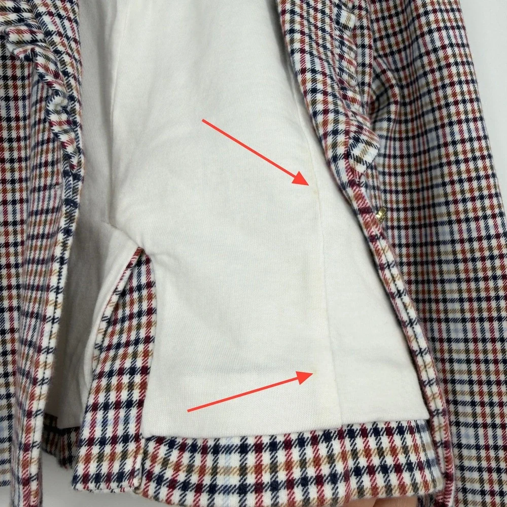 Janie and Jack Girl's Plaid Blazer Ruffled Collar‎ Sz 5 Equestrian